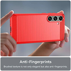 Acheter Htdmobiles Coque pour Samsung Galaxy S24 Plus 5G - housse etui silicone gel carbone + verre trempe - ROUGE