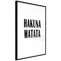 Paris Prix Affiche Murale Encadrée Hakuna Matata 20 x 30 cm Noir