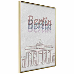 Paris Prix Affiche Murale Encadrée Pastel Berlin 20 x 30 cm Or