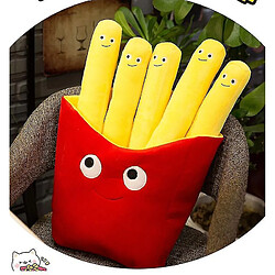 Avis Universal 50 cm Carton Cartoon Oreiller de la peluche Food Food Food Farmed Toy Snack Fries Gift (Rouge)