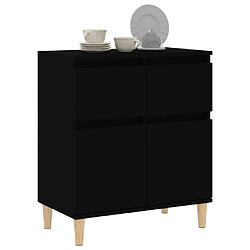 Avis vidaXL Buffet Noir 60x35x70 cm Bois d'ingénierie