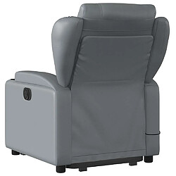 Acheter vidaXL Fauteuil inclinable de massage Gris Similicuir