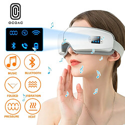 Avis Universal Nouveaux masseurs Bluetooth pour les yeux, massages musicaux, chauffage, masques intelligents électriques, sacs de couchage, anti-vibrations, anti-rides, appareils de soins pour les yeux | appareils de beauté à usage domestique (blanc)