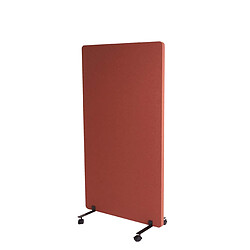 Decoshop26 Cloison acoustique paravent de bureau séparateur de pièce panneau d'affichage à double paroi 147x80 cm en tissu marron 04_0006420