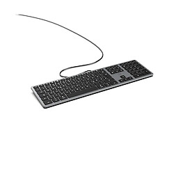 Mobility Lab Clavier allemand QWERTZ filaire pour Mac ? gris sidéral et noir