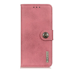 Wewoo Coque Pour iPhone 11 Pro Housse en cuir de vache à rabat horizontal avec support et fentes cartes et portefeuille rose