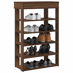 vidaXL Étagère à chaussures chêne marron 60x30x98 cm bois d'ingénierie