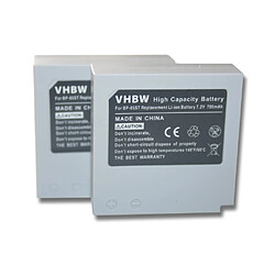 vhbw 2x Li-Ion batterie 700mAh pour appareil numérique camescope Samsung HMX-H100, H104, H105, H106, SC-MX10, SC-MX10A, SC-MX10P remplace BP-85ST.