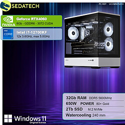 Sedatech PC Gamer XL Vision • Intel i7-12700KF • RTX4060 • 32Go DDR5 • 2To SSD M.2 • Windows 11