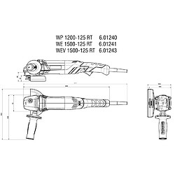 Metabo - Meuleuse d'angle 125mm 1250W - WE 1500-125 RT