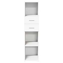 Avis vidaXL Buffet haut blanc 30x42,5x124 cm bois d'ingénierie