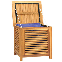 Avis vidaXL Boîte de rangement de jardin et sac 60x50x58cm bois massif teck