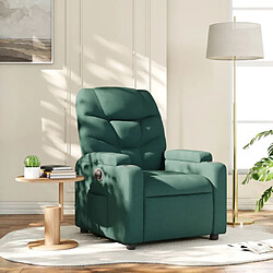 Maison Chic Fauteuil inclinable,Fauteuil luxe de relaxation Vert foncé Tissu -MN59262