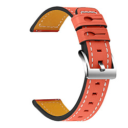 Bracelet en cuir véritable 20mm, orange pour votre Garmin Vivomove 3/Garminmove 3