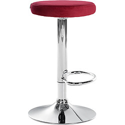 Acheter Non Lot de 2 tabourets de bar Ponte velours chrome