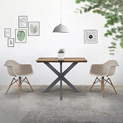 Acheter ML DESIGN MODERN LIVING Pied de table Spider métal anthracite industriel piètement meuble 85x71x85 cm