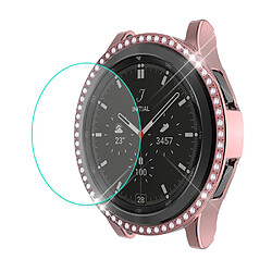 Coque en TPU ENKAY 0.2mm 2.15D 9H avec décoration en strass, électroplaqué, rose pour votre Samsung Galaxy Watch4 Classic 42mm