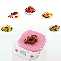 Balance alimentaire 5kg / 1g Outils de mesure multifonctionnels Balance de cuisine - Rose pas cher