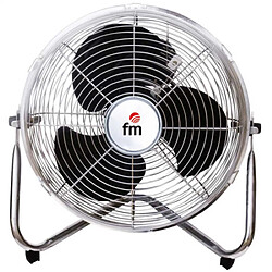 Totalcadeau Ventilateur de Sol métallisé Ø 30 cm 55W Noir pas cher