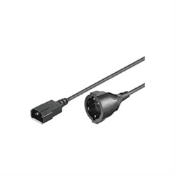 Disney Microconnect C14-Schuko M-F, 1.5 m 1.5m Coupleur C14 Noir câble électrique - cables électriques (1.5 m, 1,5 m, Mâle/Femelle, Coupleur C14, Noir)