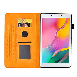 Etui en PU magnétique, fonction d'éveil/veille automatique avec support et porte-cartes pour Samsung Galaxy Tab A 8.0 (2019) SM-T290 (Wi-Fi) - orange