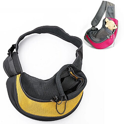 Wewoo Chien et Chat Sling Carrier jaune Mains Libres Réversible Pet Papoose Bag, Taille: Petit