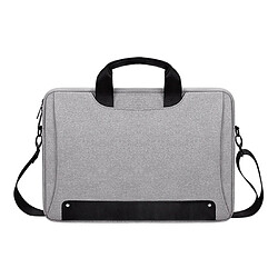 Wewoo Sacoche DJ08 Oxford Cloth Sac pour ordinateur portable résistant à l'usure et imperméablepour 14,1 poucesavec poignée dissimulée et tirant de bagage et bandoulière réglable Gris