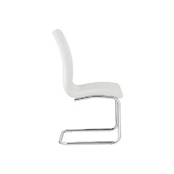 Vente-Unique Lot de 2 chaises NADYA - Simili - Blanc pas cher