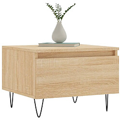 Avis Maison Chic Table basse,Table Console Table d'appoint, Table pour salon chêne sonoma 50x46x35 cm bois d'ingénierie -MN16652