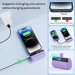 Acheter SANAG Mini Batterie Externe Pour Iphone 5200Mah, Power Bank Charge Rapide 20W Pd Chargeur Externe Ultra-Compact Avec Écran Led, Chargeur Portable Compatible Avec Iphone 14/14 Plus/13/12/11/Xs/8-Pourpre