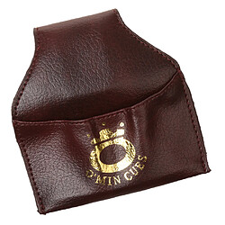 Acheter Billard Snooker Pool Cue PU Cuir Chalk Holder Pouch Bag Clip Brown