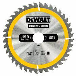 Lame de scie circulaire 190 x 30 mm 40 dents DEWALT DT1945