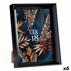 Gift Decor Cadre photo 15,2 x 3,5 x 20,2 cm Noir Plastique verre (6 Unités)