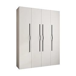 Abiks Meble Armoire à portes battantes Como 2 245,5/190/50 4 portes (blanc/noir)