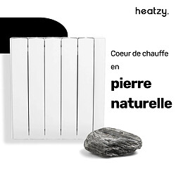 Radiateur électrique 1000W - Connecté Wifi - pierre naturelle - inertie sèche - affichage digital - blanc - Onyx Heatzy