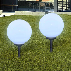 vidaXL Lampes d'allée à LED 2 pcs 30 cm avec piquet de sol