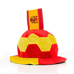 Totalcadeau Bonnet en forme de ballon de foot avec drapeau Espagnol en relief - Déguisement supporteur Espagne pas cher