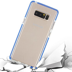 Wewoo Coque Transparent et bleu pour Samsung Galaxy Note 8 Dropproof TPU Housse de protection arrière