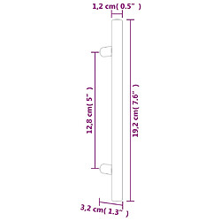 vidaXL Poignées d'armoire 20 pcs argenté 128 mm acier inoxydable pas cher