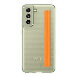 Coque Samsung Galaxy S21 FE Original Slip Strap Cover Dos Translucide - Vert