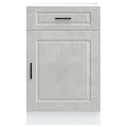 Avis vidaXL Armoire de cuisine Porto gris béton bois d'ingénierie