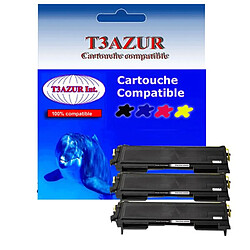 3 Toners Laser compatibles pour Brother HL2035, HL2037, TN2000, TN2005 - 2 500 pages - T3AZUR