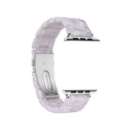 Wewoo Bracelet de montre en résine Simple Fashion pour Apple Watch séries 5 et 4 44 mm et séries 3 et 2 et 1 42 mm Blanc