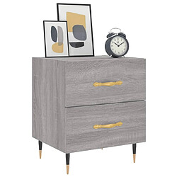 Avis Maison Chic Lot de 2 Tables de chevet - Tables de Nuit sonoma gris 40x35x47,5 cm