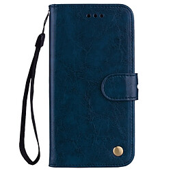 Wewoo Housse Etui à rabat en cuir à texture de cire industrielle pour Xiaomi Redmi S2, avec porte-monnaie bleu