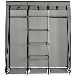 Acheter vidaXL Armoire avec compartiments et barres Gris 150x45x175 cm Tissu