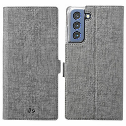 Vili Etui en PU avec support gris pour Samsung Galaxy S21 FE