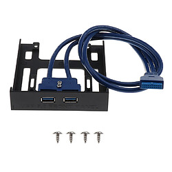 USB 3,0 Panneau Frontal 3.5'' Hub 2 Ports à 20PIN Connecteur Lecteur de Disque Baie