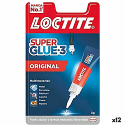 Adhésif instantané Loctite Super Glue 3 3 g (12 Unités)