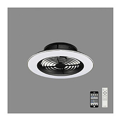 Avis Luminaire Center Plafonnier ventilateur Alisio blanc noir 1 ampoule 16cm